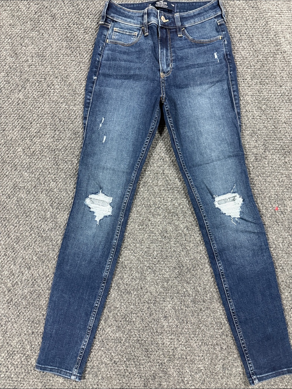 Hollister Distressed Medium Blue Skinny Jeans